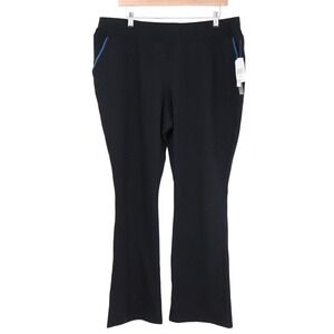 Silverwear Pants Womens 2X Black Bootcut Comfort Technology NEW